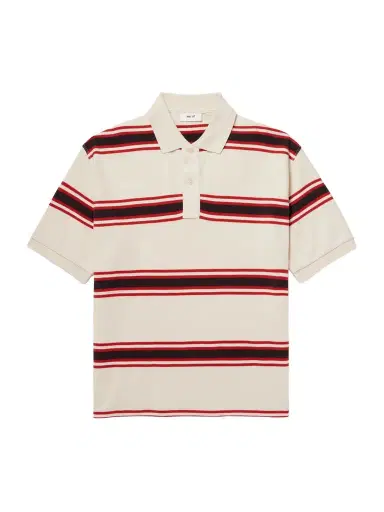 NN07 Valentin 30047 Striped Organic Cotton-Piqué Polo Shirt - Men | Thumbnail 1 NN07 Valentin 30047 Striped Organic Cotton-Piqué Polo Shirt - Men | Thumbnail 1