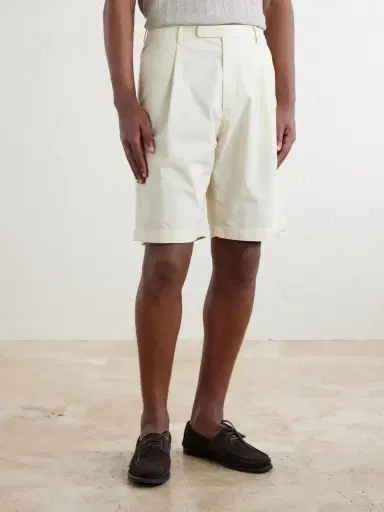 Boglioli Straight-Leg Pleated Cotton-Blend Poplin Shorts - Men | Thumbnail 3 Boglioli Straight-Leg Pleated Cotton-Blend Poplin Shorts - Men | Thumbnail 3