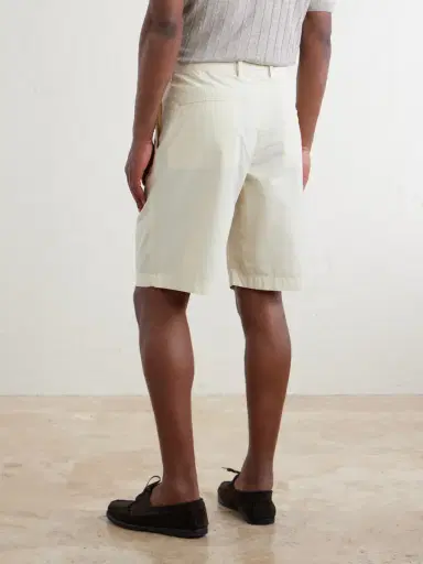 Boglioli Straight-Leg Pleated Cotton-Blend Poplin Shorts - Men | Thumbnail 4 Boglioli Straight-Leg Pleated Cotton-Blend Poplin Shorts - Men | Thumbnail 4