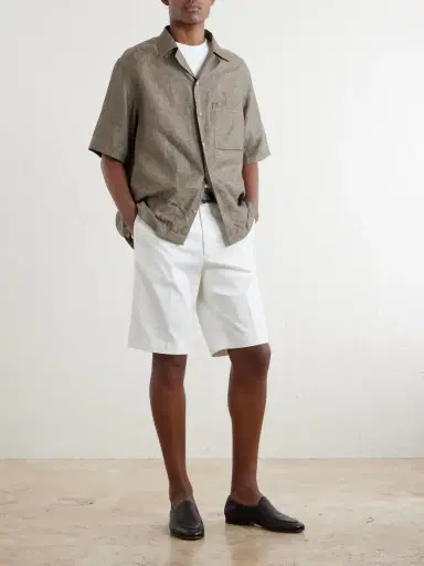 De Petrillo Straight-Leg Cotton-Blend Twill Shorts - Men | Thumbnail 2 De Petrillo Straight-Leg Cotton-Blend Twill Shorts - Men | Thumbnail 2