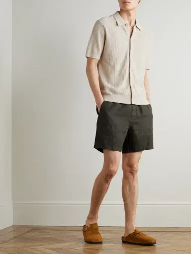 NN07 Nolan 6695 Textured-Knit Organic Cotton Shirt - Men | Thumbnail 2 NN07 Nolan 6695 Textured-Knit Organic Cotton Shirt - Men | Thumbnail 2