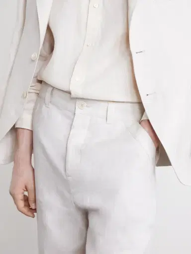 Brunello Cucinelli Straight-Leg Herringbone Linen Trousers - Men | Thumbnail 6 Brunello Cucinelli Straight-Leg Herringbone Linen Trousers - Men | Thumbnail 6