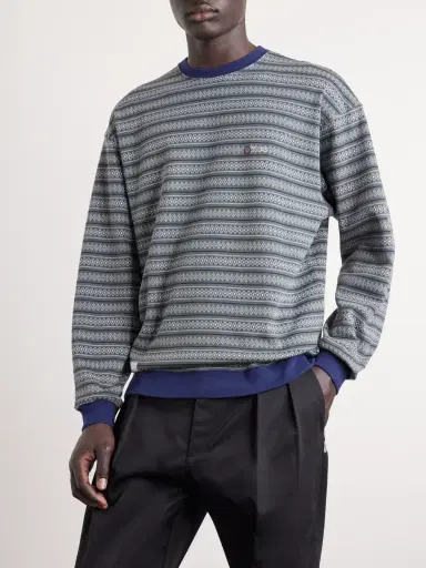 WTAPS Logo-Appliquéd Striped Cotton-Jersey T-Shirt - Men | Thumbnail 3 WTAPS Logo-Appliquéd Striped Cotton-Jersey T-Shirt - Men | Thumbnail 3