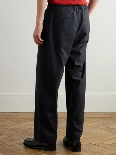 NN07 Kay 10037 Wide-Leg Pleated Pinstriped Woven Trousers - Men | Thumbnail 4 NN07 Kay 10037 Wide-Leg Pleated Pinstriped Woven Trousers - Men | Thumbnail 4