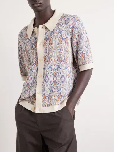 Corridor Trance Jacquard-Knitted Cotton Shirt - Men | Thumbnail 3 Corridor Trance Jacquard-Knitted Cotton Shirt - Men | Thumbnail 3