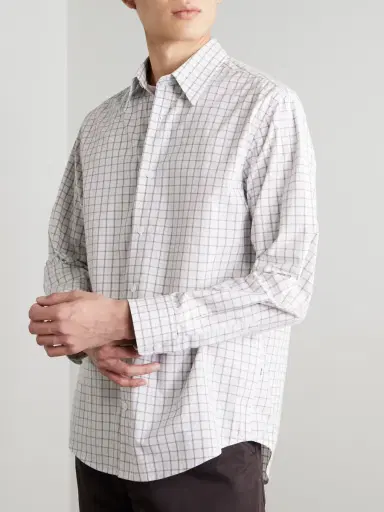 NN07 Quinsy 50070 Checked Organic Cotton-Poplin Shirt - Men | Thumbnail 3 NN07 Quinsy 50070 Checked Organic Cotton-Poplin Shirt - Men | Thumbnail 3