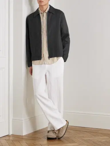 NN07 Alban 1454 Linen Blouson Jacket - Men | Thumbnail 2 NN07 Alban 1454 Linen Blouson Jacket - Men | Thumbnail 2