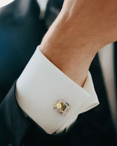 Tateossian Men's Diamond and Gemstone Mechanical Gear Cufflinks | Thumbnail 2 Tateossian Men's Diamond and Gemstone Mechanical Gear Cufflinks | Thumbnail 2