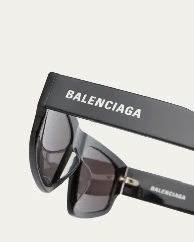 Balenciaga Logo Acetate Rectangle Sunglasses | Thumbnail 4 Balenciaga Logo Acetate Rectangle Sunglasses | Thumbnail 4