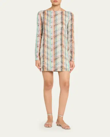 Missoni Multi-Technique Long-Sleeve Mini Dress | Thumbnail 2 Missoni Multi-Technique Long-Sleeve Mini Dress | Thumbnail 2