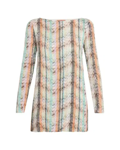 Missoni Multi-Technique Long-Sleeve Mini Dress | Thumbnail 1 Missoni Multi-Technique Long-Sleeve Mini Dress | Thumbnail 1