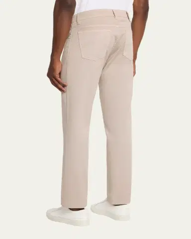 Cesare Attolini Men's Cotton Slim Straight-Leg Five-Pocket Pants | Thumbnail 3 Cesare Attolini Men's Cotton Slim Straight-Leg Five-Pocket Pants | Thumbnail 3