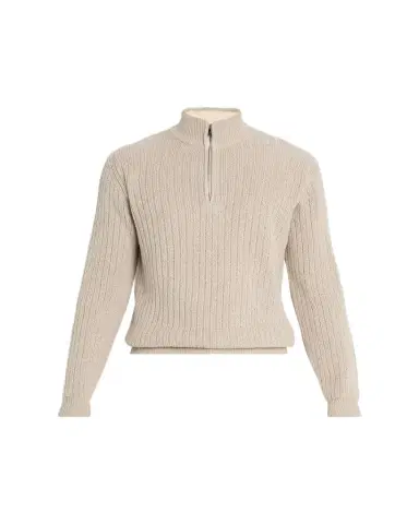 Fioroni Men's Ribbed-Knit Cotton Half-Zip Sweater | Thumbnail 1 Fioroni Men's Ribbed-Knit Cotton Half-Zip Sweater | Thumbnail 1