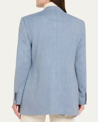 Loro Piana Guia Single-Breasted Wool-Silk-Linen Jacket | Thumbnail 3 Loro Piana Guia Single-Breasted Wool-Silk-Linen Jacket | Thumbnail 3