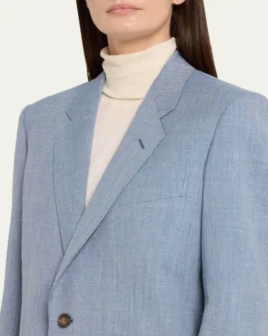 Loro Piana Guia Single-Breasted Wool-Silk-Linen Jacket | Thumbnail 5 Loro Piana Guia Single-Breasted Wool-Silk-Linen Jacket | Thumbnail 5