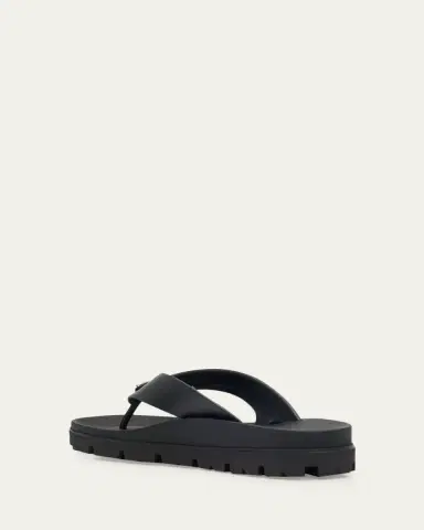 Prada Men's Enameled Triangle Logo Rubber Thong Sandals | Thumbnail 4 Prada Men's Enameled Triangle Logo Rubber Thong Sandals | Thumbnail 4