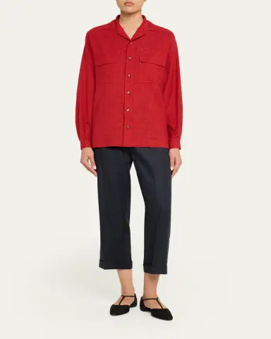 Loro Piana Ida Buttoned Long-Sleeve Shirt | Thumbnail 2 Loro Piana Ida Buttoned Long-Sleeve Shirt | Thumbnail 2