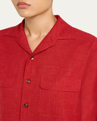 Loro Piana Ida Buttoned Long-Sleeve Shirt | Thumbnail 5 Loro Piana Ida Buttoned Long-Sleeve Shirt | Thumbnail 5