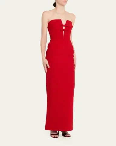The New Arrivals by Ilkyaz Ozel Noa Strapless Plunging Column Gown | Thumbnail 4 The New Arrivals by Ilkyaz Ozel Noa Strapless Plunging Column Gown | Thumbnail 4