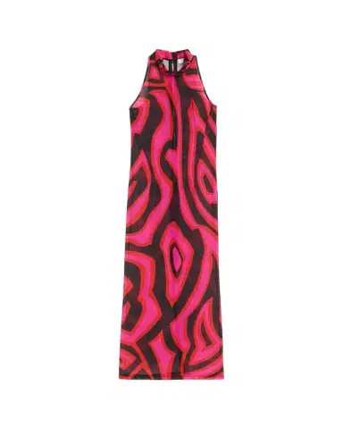 Pucci Mock-Neck Labirinto-Print Mesh Maxi Dress | Thumbnail 1 Pucci Mock-Neck Labirinto-Print Mesh Maxi Dress | Thumbnail 1