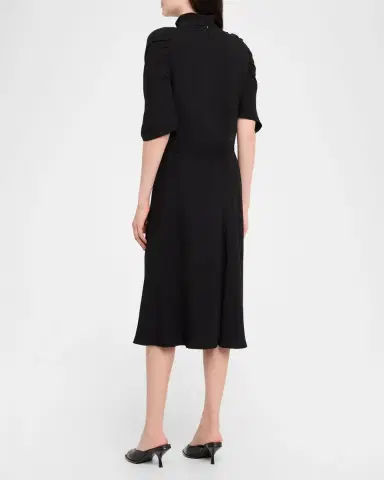 The Row Emmeline Short-Sleeve Silk Midi Dress | Thumbnail 7 The Row Emmeline Short-Sleeve Silk Midi Dress | Thumbnail 7