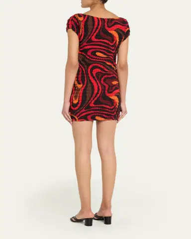 Pucci Marmo Print Shibori Mini Dress | Thumbnail 3 Pucci Marmo Print Shibori Mini Dress | Thumbnail 3