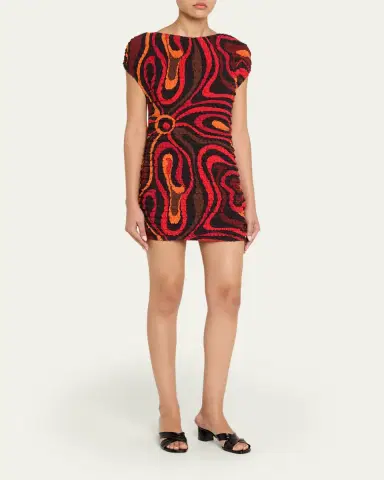 Pucci Marmo Print Shibori Mini Dress | Thumbnail 4 Pucci Marmo Print Shibori Mini Dress | Thumbnail 4