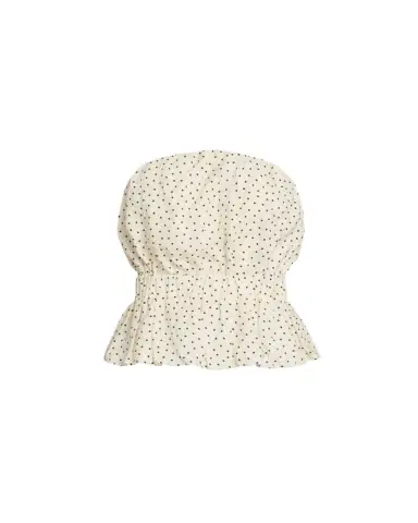 Aexae Strapless Polka Dot Linen Top | Thumbnail 1 Aexae Strapless Polka Dot Linen Top | Thumbnail 1