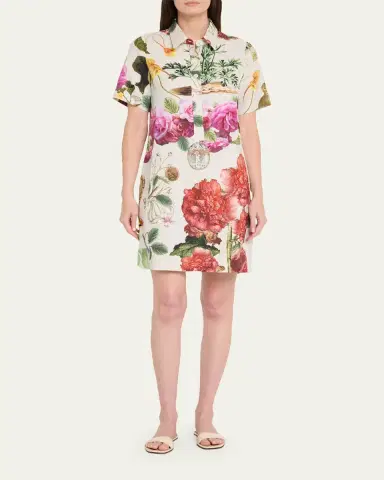 Libertine Hollyhock Preppy Short-Sleeve Mini Shirtdress | Thumbnail 2 Libertine Hollyhock Preppy Short-Sleeve Mini Shirtdress | Thumbnail 2