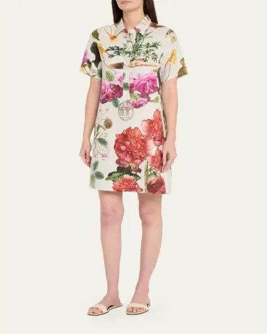 Libertine Hollyhock Preppy Short-Sleeve Mini Shirtdress | Thumbnail 4 Libertine Hollyhock Preppy Short-Sleeve Mini Shirtdress | Thumbnail 4