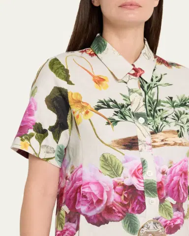 Libertine Hollyhock Preppy Short-Sleeve Mini Shirtdress | Thumbnail 5 Libertine Hollyhock Preppy Short-Sleeve Mini Shirtdress | Thumbnail 5