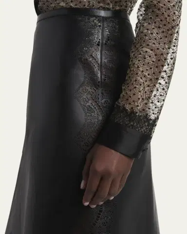 Tom Ford Lace Laser-Cut Leather Skirt | Thumbnail 5 Tom Ford Lace Laser-Cut Leather Skirt | Thumbnail 5