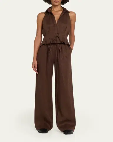 AEXAE Drawstring Linen Pants | Thumbnail 2 AEXAE Drawstring Linen Pants | Thumbnail 2