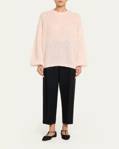 Toteme Puffed Mohair Knit Balloon-Sleeve Sweater | Thumbnail 2 Toteme Puffed Mohair Knit Balloon-Sleeve Sweater | Thumbnail 2