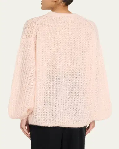 Toteme Puffed Mohair Knit Balloon-Sleeve Sweater | Thumbnail 3 Toteme Puffed Mohair Knit Balloon-Sleeve Sweater | Thumbnail 3