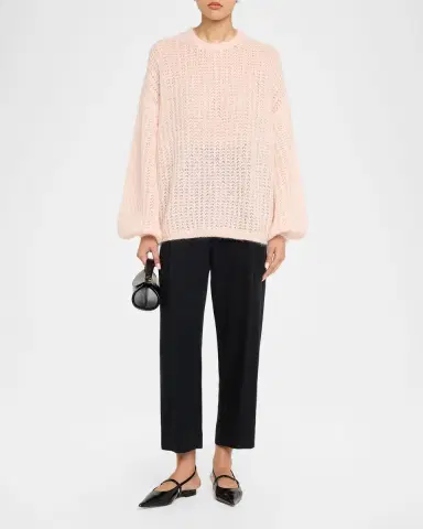 Toteme Puffed Mohair Knit Balloon-Sleeve Sweater | Thumbnail 6 Toteme Puffed Mohair Knit Balloon-Sleeve Sweater | Thumbnail 6