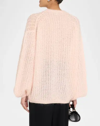 Toteme Puffed Mohair Knit Balloon-Sleeve Sweater | Thumbnail 7 Toteme Puffed Mohair Knit Balloon-Sleeve Sweater | Thumbnail 7