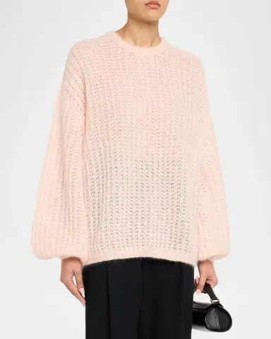 Toteme Puffed Mohair Knit Balloon-Sleeve Sweater | Thumbnail 8 Toteme Puffed Mohair Knit Balloon-Sleeve Sweater | Thumbnail 8