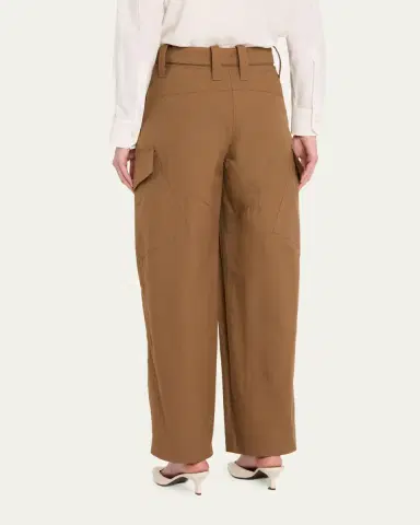 Stella McCartney Layered Washed Cotton Straight-Leg Cargo Pants | Thumbnail 3 Stella McCartney Layered Washed Cotton Straight-Leg Cargo Pants | Thumbnail 3