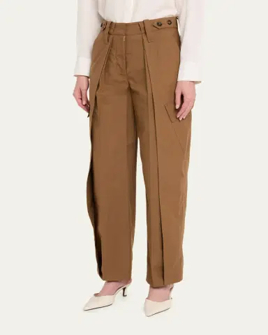 Stella McCartney Layered Washed Cotton Straight-Leg Cargo Pants | Thumbnail 4 Stella McCartney Layered Washed Cotton Straight-Leg Cargo Pants | Thumbnail 4