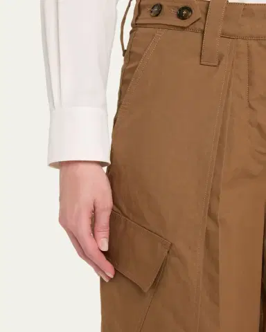 Stella McCartney Layered Washed Cotton Straight-Leg Cargo Pants | Thumbnail 5 Stella McCartney Layered Washed Cotton Straight-Leg Cargo Pants | Thumbnail 5