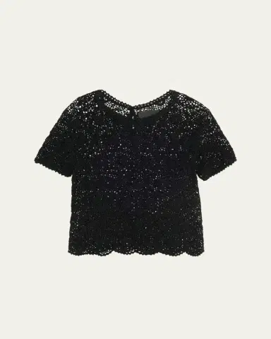 Nili Lotan Elionne Floral Crochet Sweater | Thumbnail 6 Nili Lotan Elionne Floral Crochet Sweater | Thumbnail 6