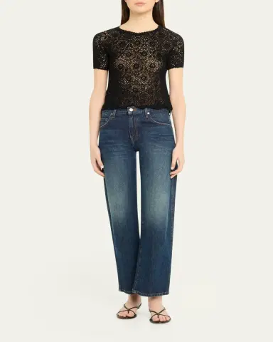 Nili Lotan Elionne Floral Crochet Sweater | Thumbnail 7 Nili Lotan Elionne Floral Crochet Sweater | Thumbnail 7