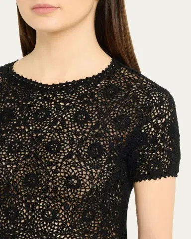 Nili Lotan Elionne Floral Crochet Sweater | Thumbnail 10 Nili Lotan Elionne Floral Crochet Sweater | Thumbnail 10