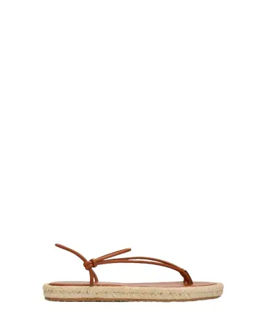 Gianvito Rossi Nappa Leather Espadrille Thong Sandals | Thumbnail 1 Gianvito Rossi Nappa Leather Espadrille Thong Sandals | Thumbnail 1