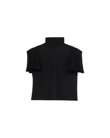 Alaïa Godet-Sleeve Turtleneck Top | Thumbnail 1 Alaïa Godet-Sleeve Turtleneck Top | Thumbnail 1
