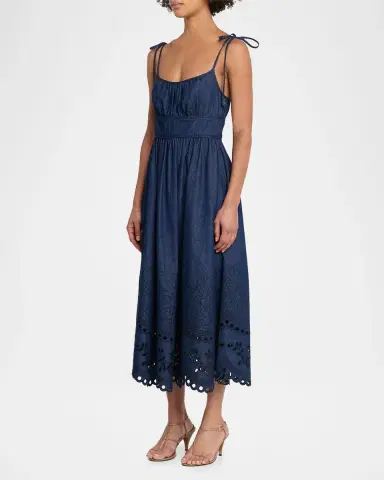 Zimmermann Mahon Broderie Denim Picnic Dress | Thumbnail 6 Zimmermann Mahon Broderie Denim Picnic Dress | Thumbnail 6
