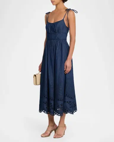 Zimmermann Mahon Broderie Denim Picnic Dress | Thumbnail 8 Zimmermann Mahon Broderie Denim Picnic Dress | Thumbnail 8