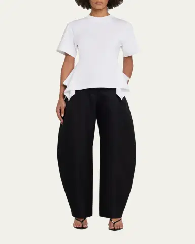 Alaïa Panelled Short-Sleeve Top | Thumbnail 2 Alaïa Panelled Short-Sleeve Top | Thumbnail 2