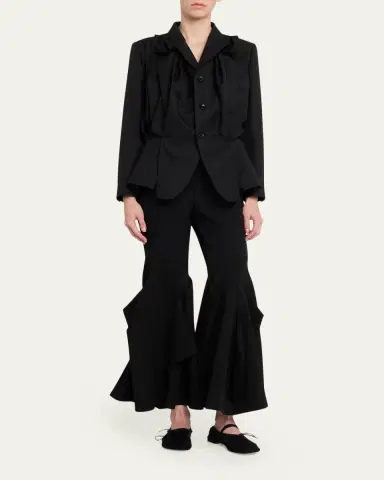 Comme des Garçons Wool Sculptural Flare Pants | Thumbnail 2 Comme des Garçons Wool Sculptural Flare Pants | Thumbnail 2